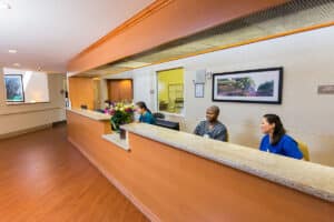 Nurses and caregivers at the Nurse's station at the Diablo Valley facility